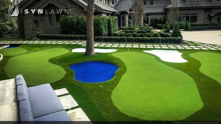 SYNLawn Tampa FL residential frontyard golf putting greens