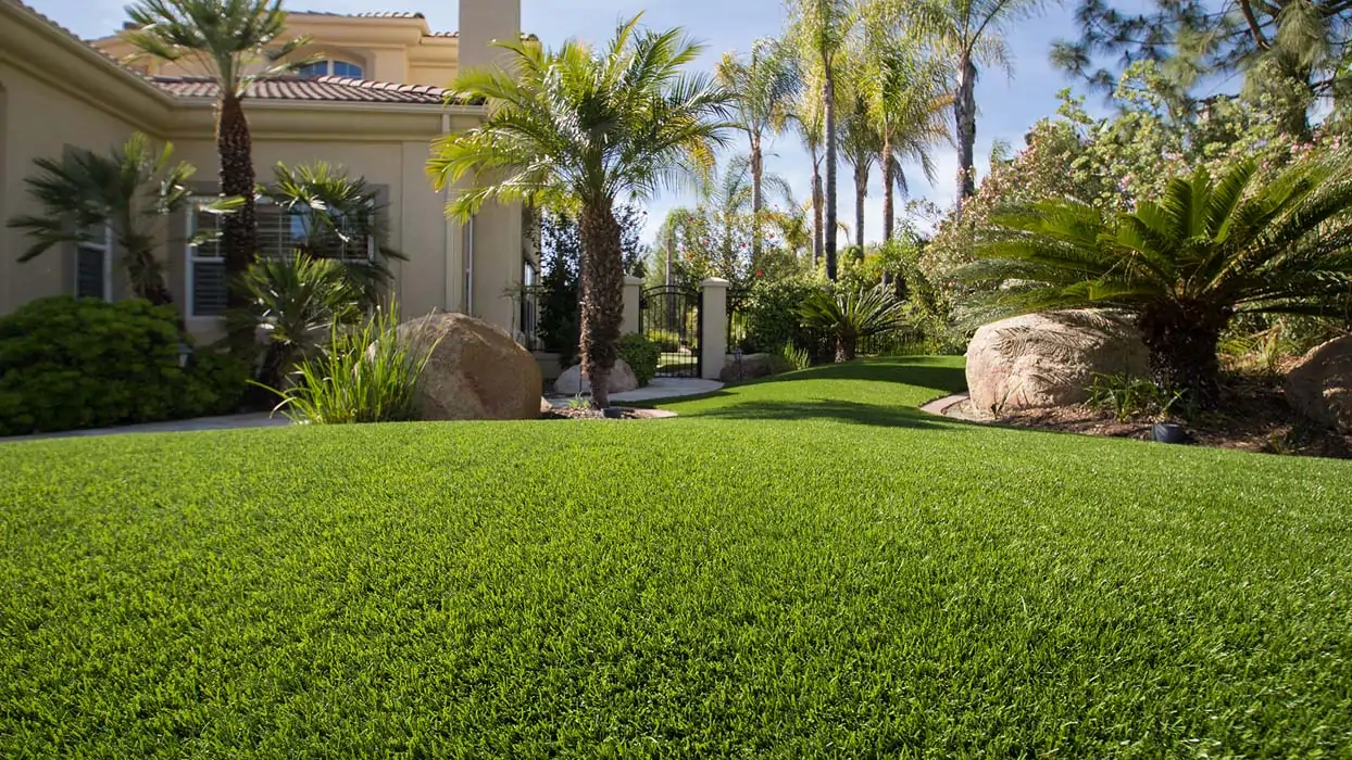 Residential lawn installed by SYNLawn