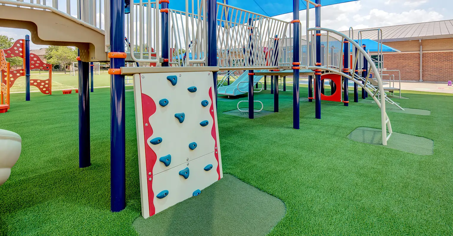 Artificial grass playground installation from SYNLawn