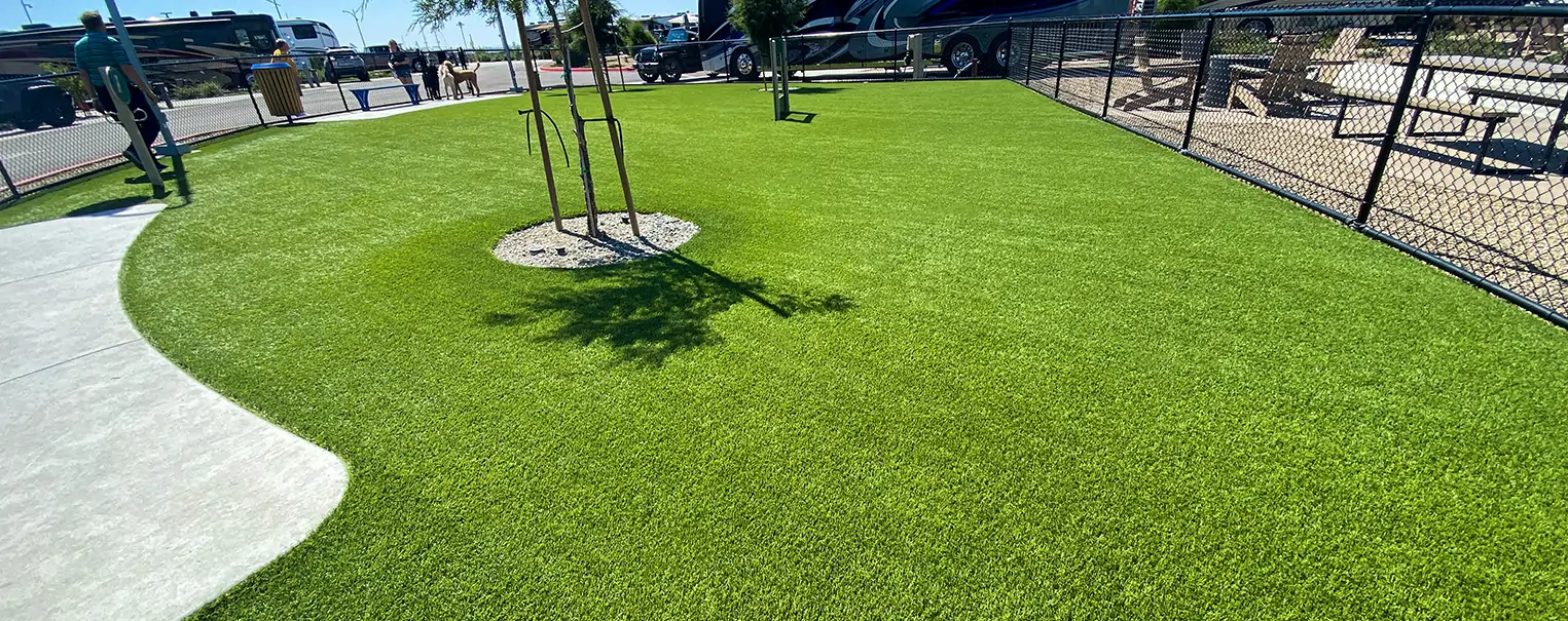 Commercial artificial grass lawn from SYNLawn