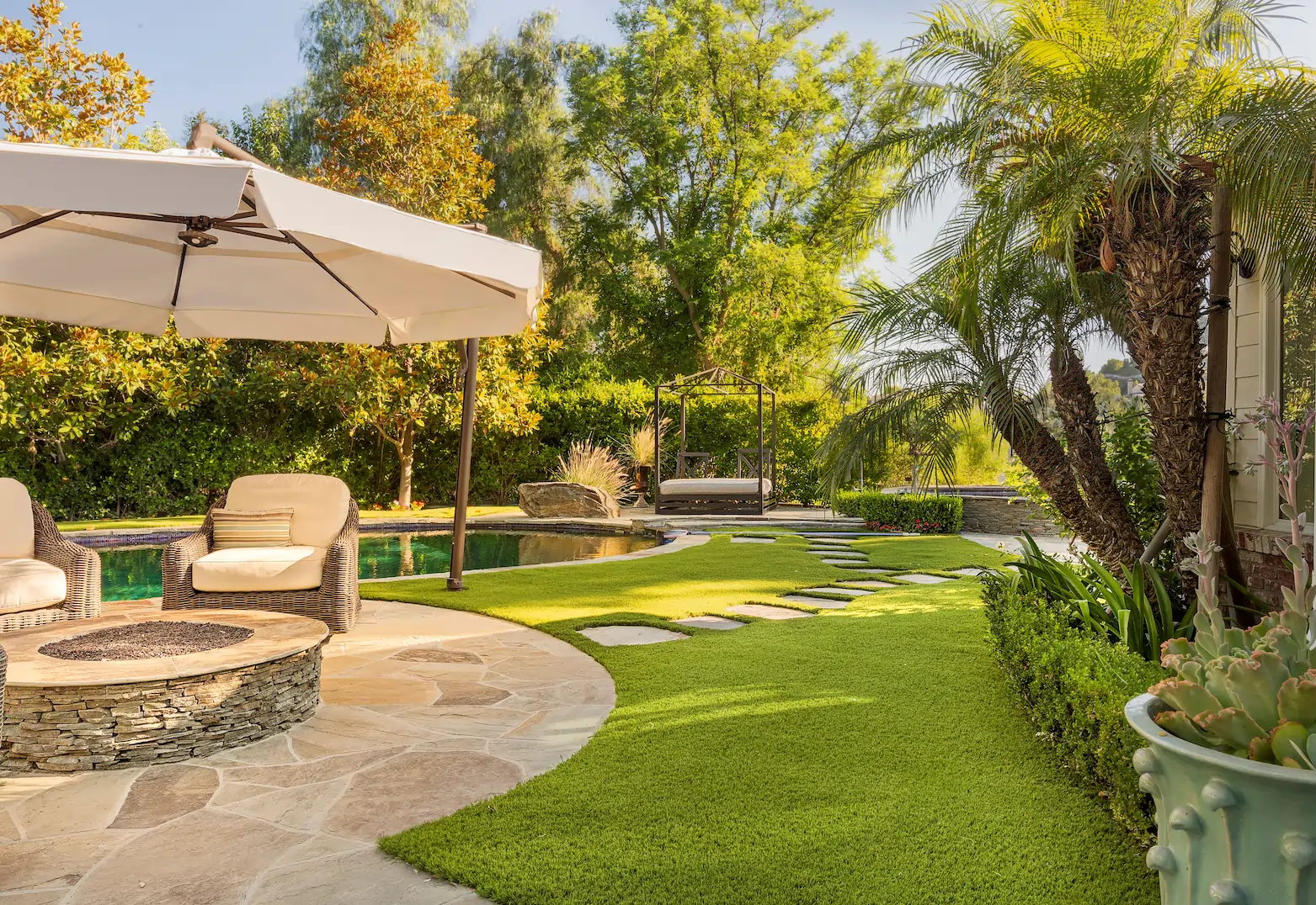 Tampa residential artificial grass lawn