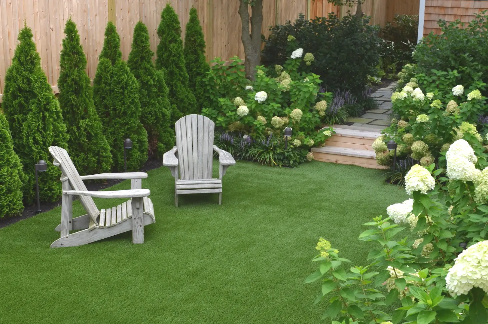 residential artificial grass lawn