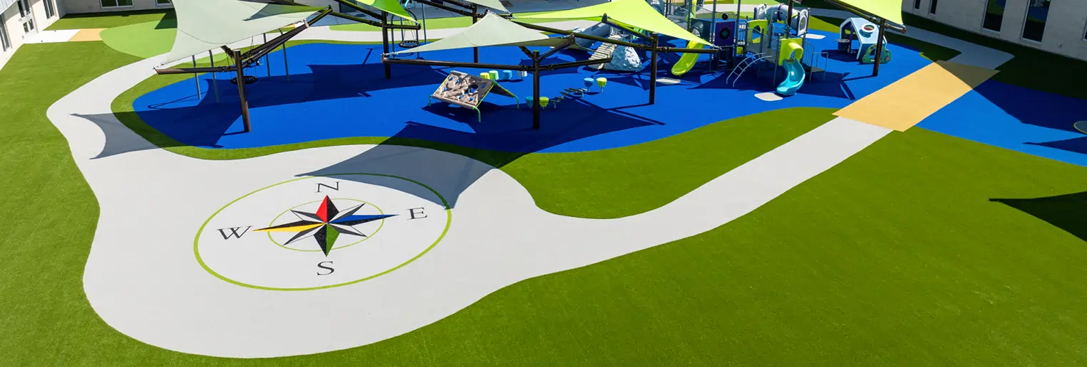 Artificial grass school design from SYNLawn