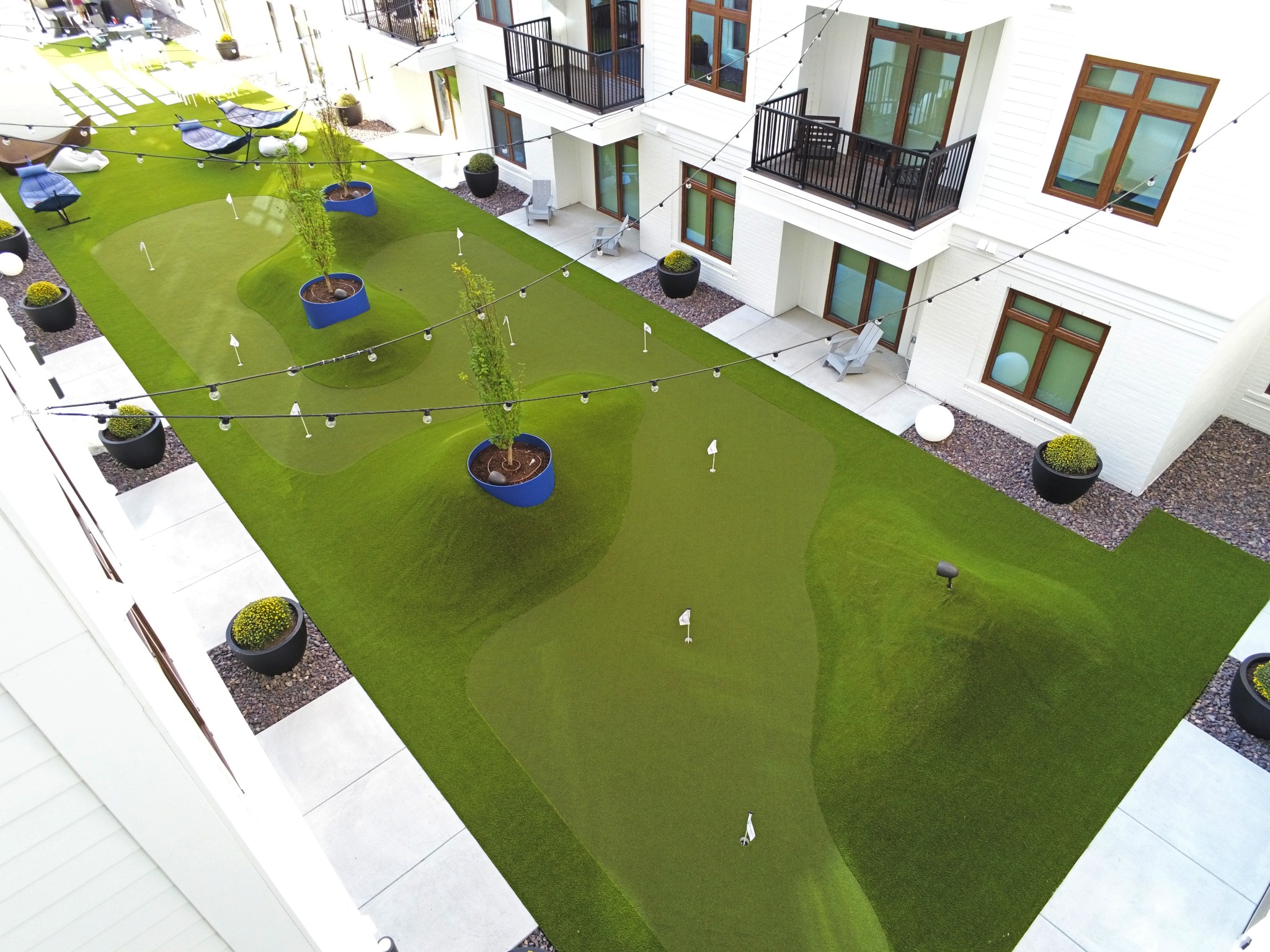 Tampa Commercial Artificial Grass Putting Green Courtyard Tampa Commercial Artificial Grass Putting Green Courtyard
